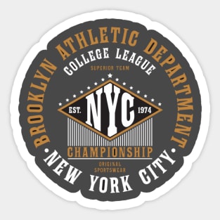 Brooklyn athletic departament Sticker